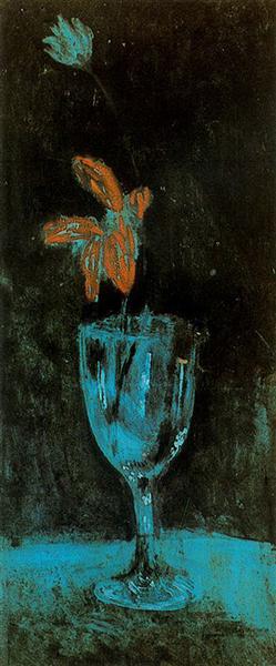 Pablo Picasso Oil Paintings A Blue Vase Symbolism